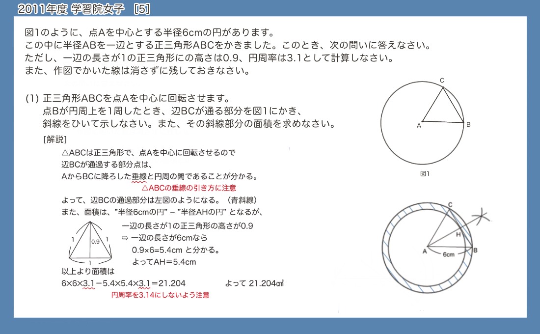 これで解決 学習院女子中等科算数の特徴と対策法を徹底検証 中学受験ナビ